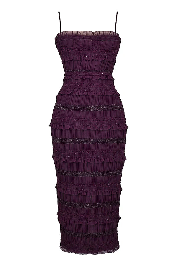Hannie Sequin Pleat Dress
