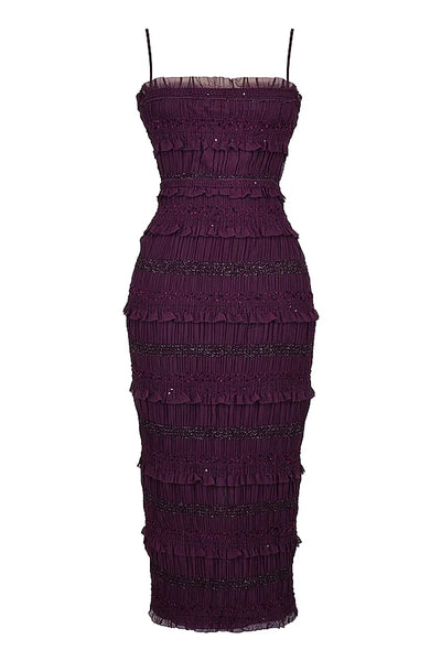 Hannie Sequin Pleat Dress