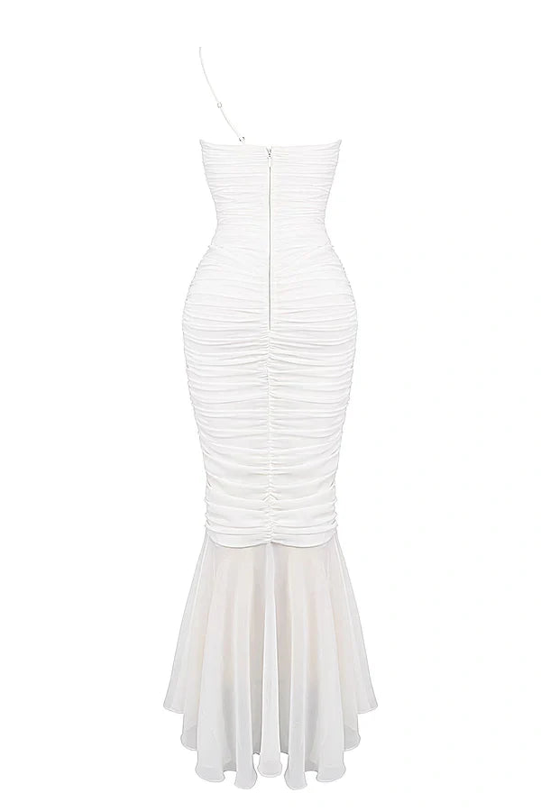 Ivory Ruched Gown