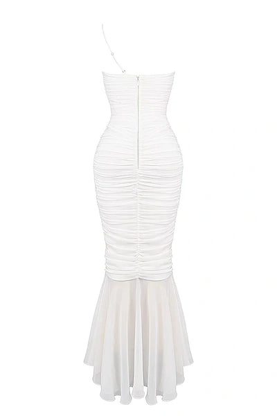 Ivory Ruched Gown
