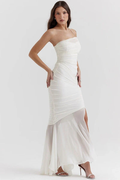 Ivory Ruched Gown