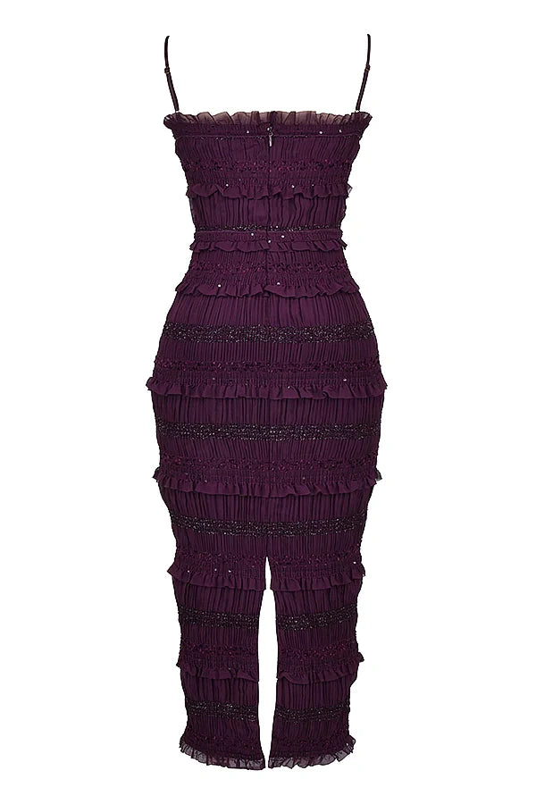 Hannie Sequin Pleat Dress